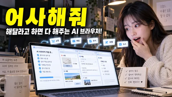 해달라고 하면 다 해주는 놀라운 AI 브라우저 어사이드!